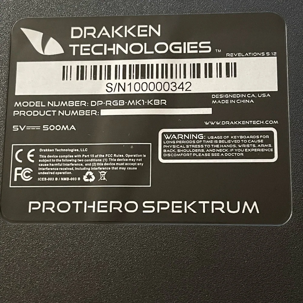 Drakken Gaming Keyboard - Black